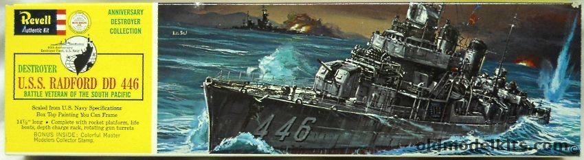 Revell 1/301 USS Radford DD-446 Destroyer Master Modelers Issue, H429-129 plastic model kit